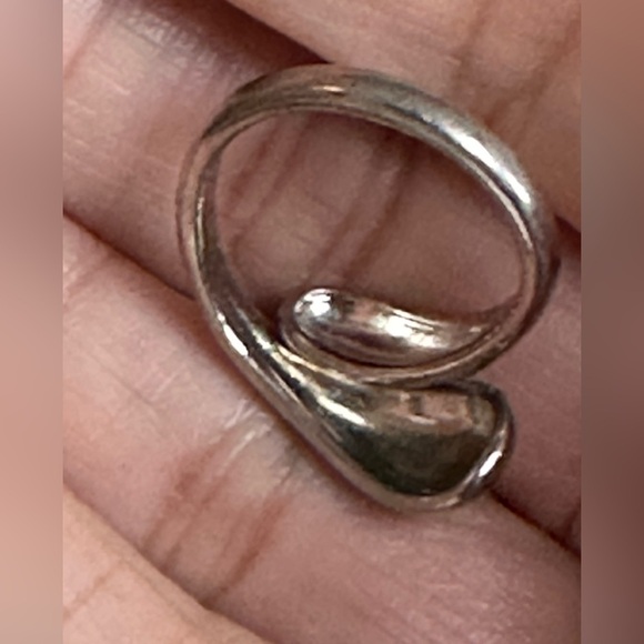 STERLING SILVER RING BYPASS ARTISAN MINIMALIST MODERN 5.5 5493 p - Picture 5 of 8